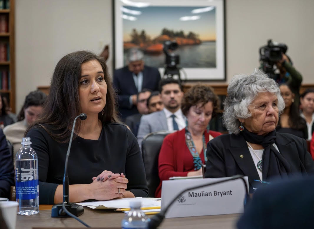 Maulian Bryant at 2024 congressional hearing Maulian Bryant sitting at a desk speaking to a Congressional committee